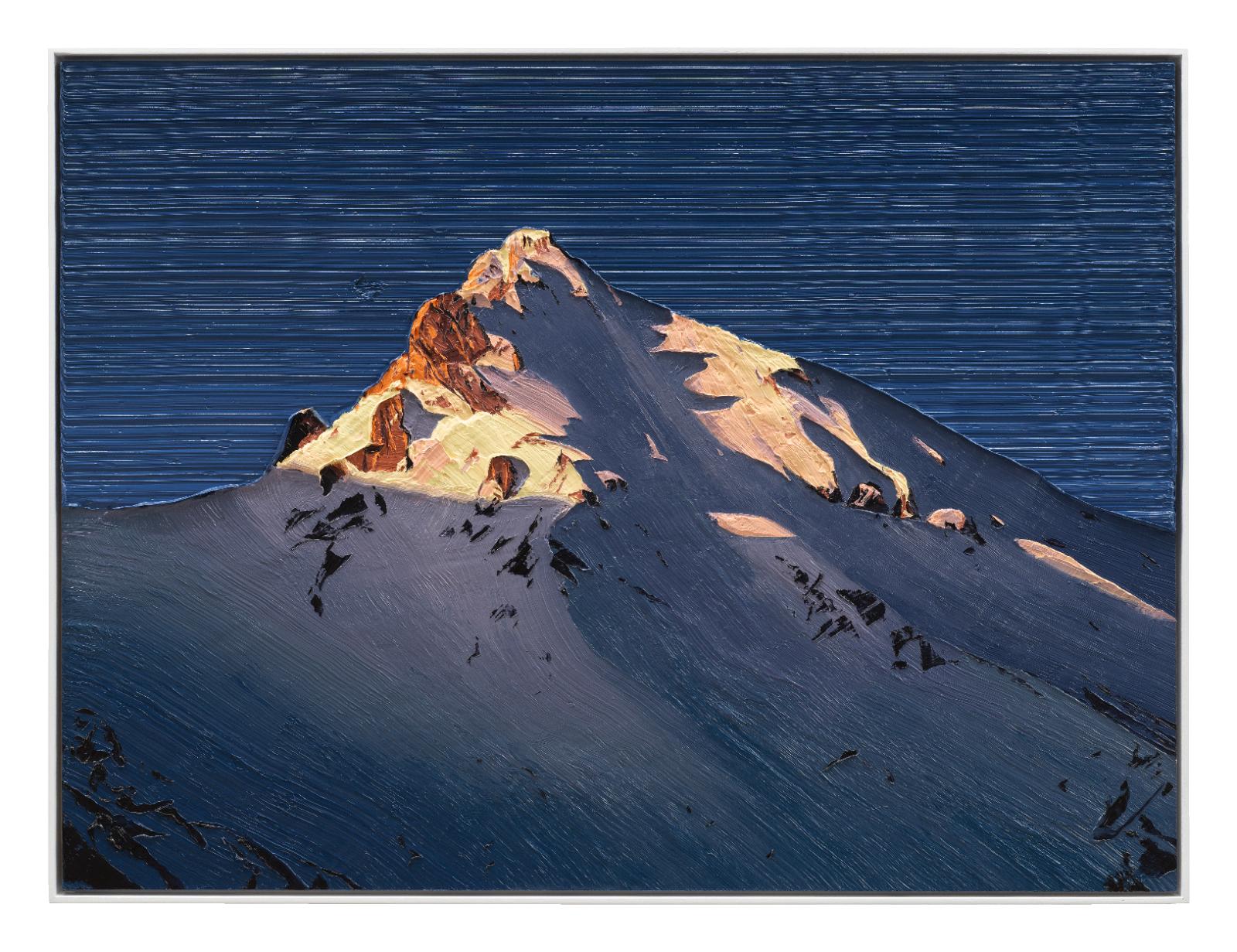 Felix Rehfeld, Ohne Titel Berg 37550029, 2025 - 2026, ÖL auf MDF, Schattenfugenrahmen, 37,5 cm x 50 cm, Preis auf Anfrage, Galerie Cyprian Brenner (2)