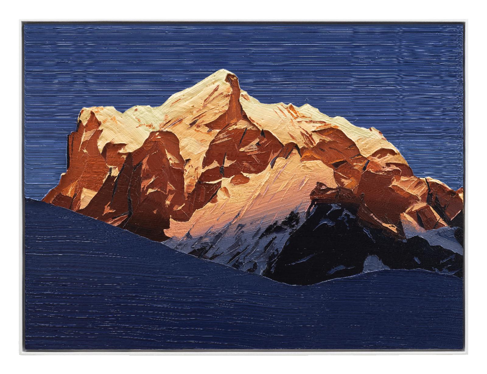 Felix Rehfeld, Ohne Titel Berg 37550031, 2025 - 2026, ÖL auf MDF, Schattenfugenrahmen, 37,5 cm x 50 cm, Preis auf Anfrage, Galerie Cyprian Brenner