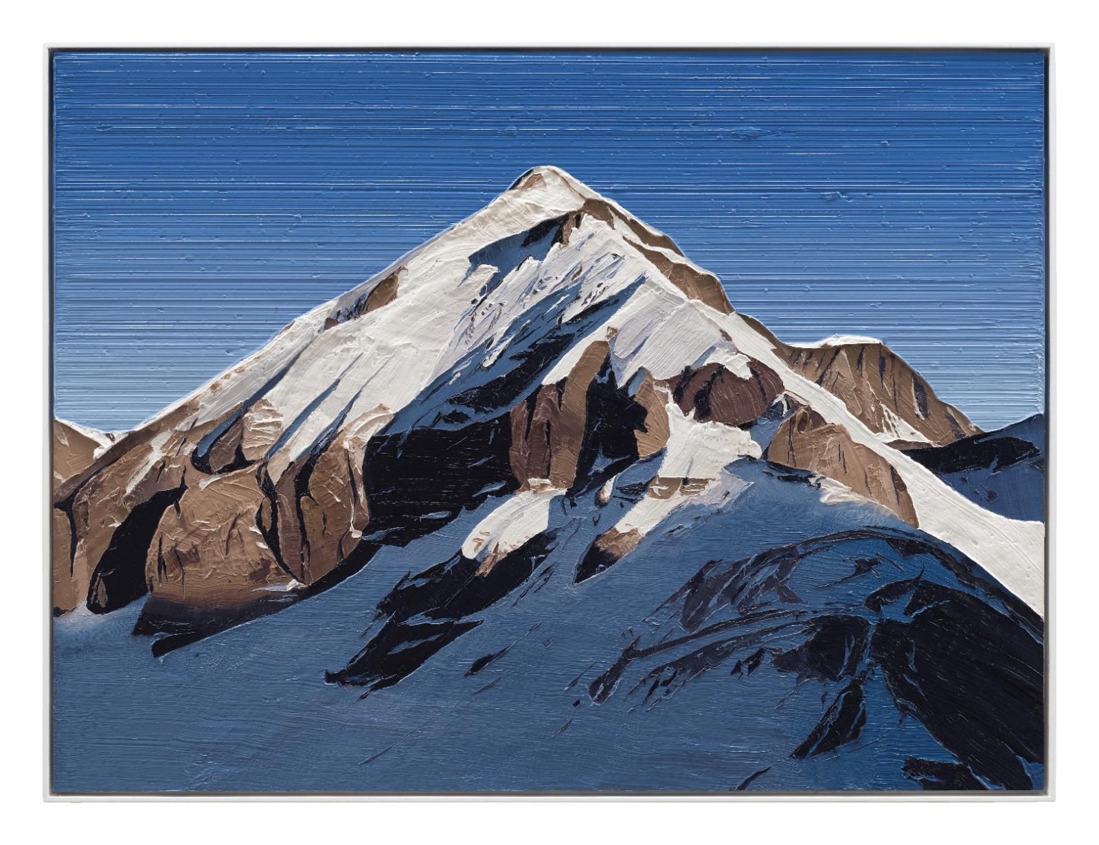 Felix Rehfeld, Ohne Titel Berg 37550036, 2025 - 2026, ÖL auf MDF, Schattenfugenrahmen, 37,5 cm x 50 cm, Preis auf Anfrage, Galerie Cyprian Brenner