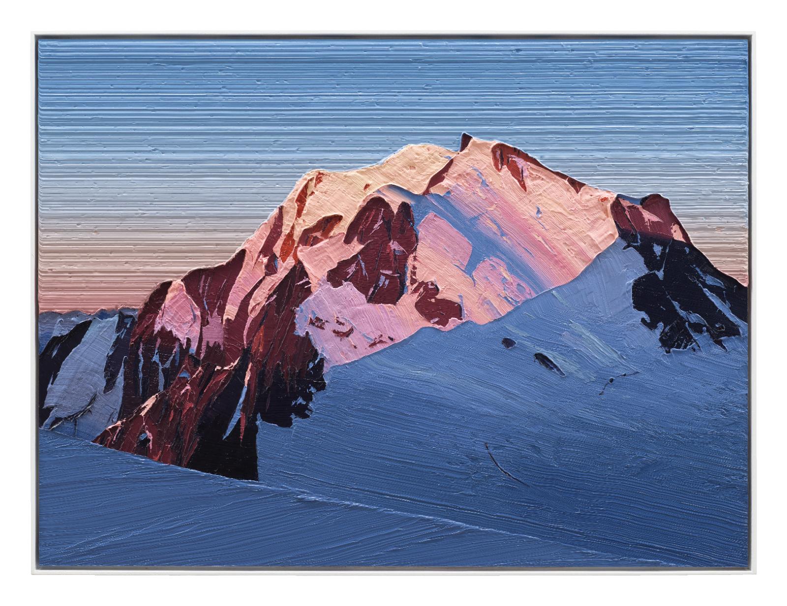 Felix Rehfeld, Ohne Titel Berg 37550038, 2025 - 2026, ÖL auf MDF, Schattenfugenrahmen, 37,5 cm x 50 cm, Preis auf Anfrage, Galerie Cyprian Brenner