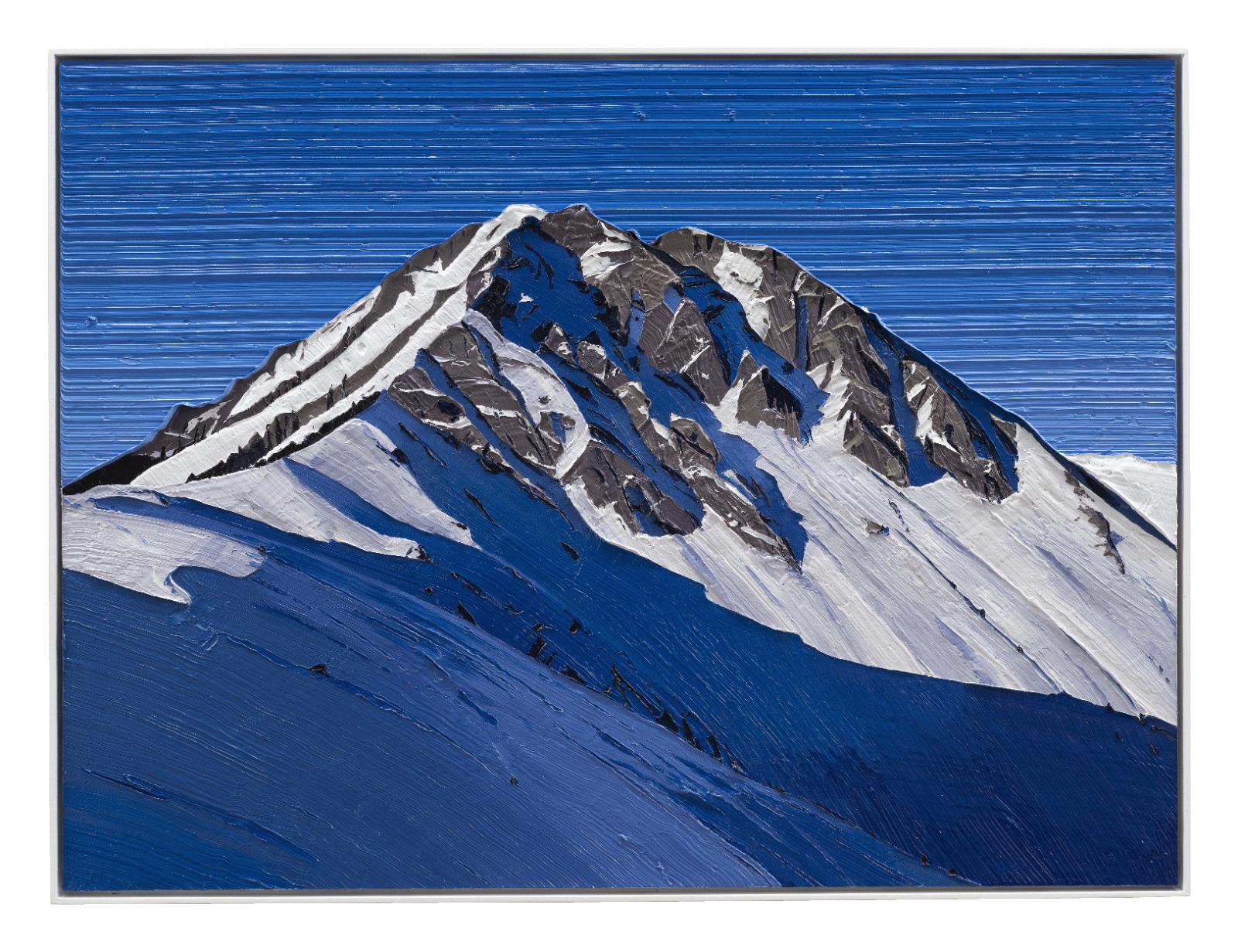 Felix Rehfeld, Ohne Titel Berg 37550041, 2025 - 2026, ÖL auf MDF, Schattenfugenrahmen, 37,5 cm x 50 cm, Preis auf Anfrage, Galerie Cyprian Brenner