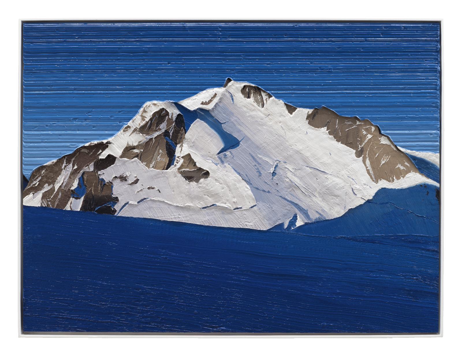 Felix Rehfeld, Ohne Titel Berg 37550043, 2025 - 2026, ÖL auf MDF, Schattenfugenrahmen, 37,5 cm x 50 cm, Preis auf Anfrage, Galerie Cyprian Brenner