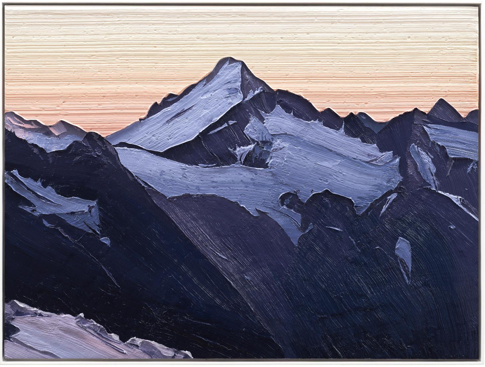 Felix Rehfeld, Ohne Titel Berg 37550044, 2025 - 2026, ÖL auf MDF, Schattenfugenrahmen, 37,5 cm x 50 cm, Preis auf Anfrage, Galerie Cyprian Brenner