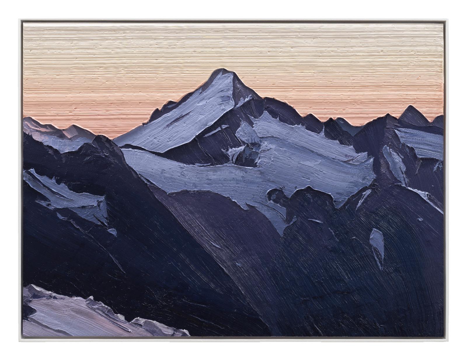 Felix Rehfeld, Ohne Titel Berg 37550044, 2025 - 2026, ÖL auf MDF, Schattenfugenrahmen, 37,5 cm x 50 cm, Preis auf Anfrage, Galerie Cyprian Brenner