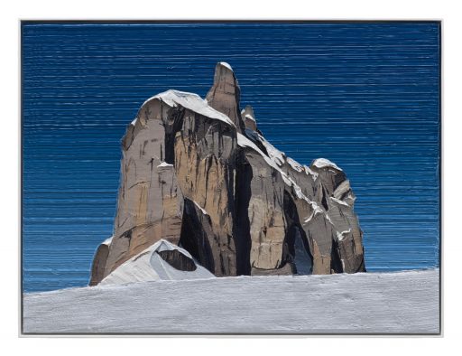 Felix Rehfeld, Ohne Titel Berg 37550048, 2025 - 2026, ÖL auf MDF, Schattenfugenrahmen, 37,5 cm x 50 cm, Preis auf Anfrage, Galerie Cyprian Brenner