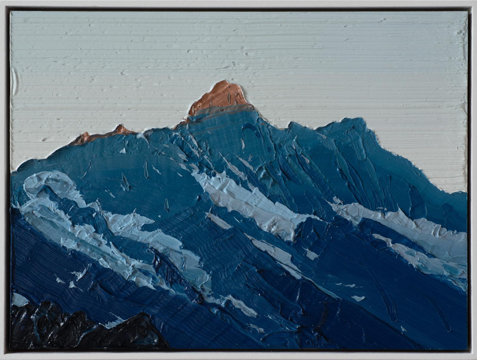 Felix Rehfeld, o.T. Berg 1520-2402, 2022-2023, Öl auf MDF mit Schattenfugenrahmen, 15 cm x 20 cm, Preis auf Anfrage, Galerie Cyprian Brenner