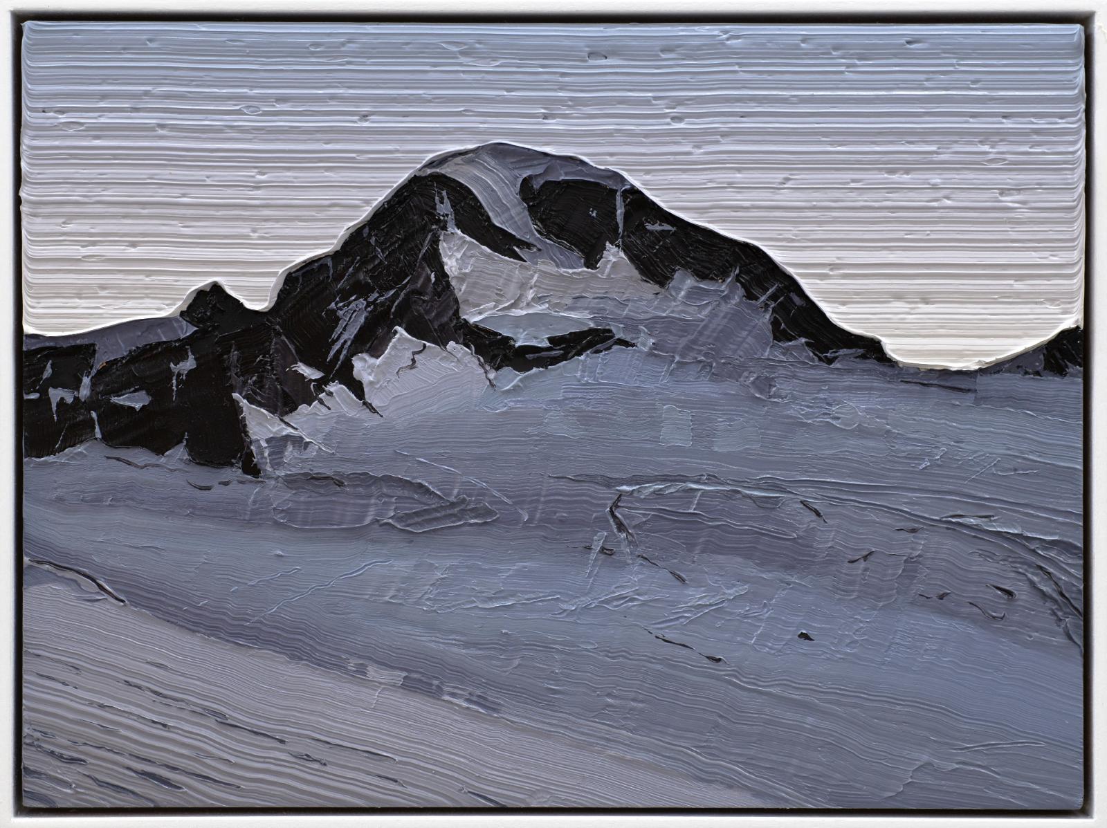 Felix Rehfeld, o.T. Berg 1520-6502, 2022-2023, Öl auf MDF mit Schattenfugenrahmen, 15 cm x 20 cm, Preis auf Anfrage, Galerie Cyprian Brenner