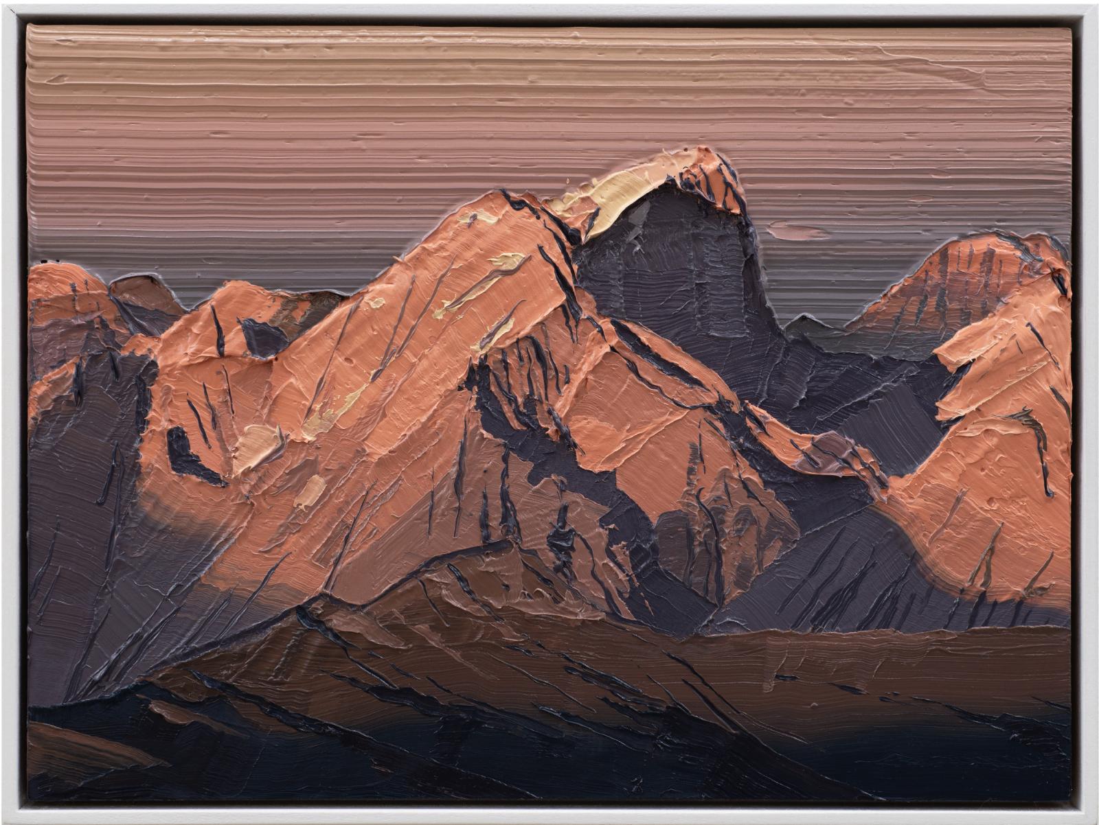 Felix Rehfeld, o.T. Berg 1520-6802, 2022-2023, Öl auf MDF mit Schattenfugenrahmen, 15 cm x 20 cm, Preis auf Anfrage, Galerie Cyprian Brenner