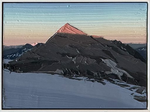 Felix Rehfeld, o.T. Berg 5301, 2022-2023, Öl auf MDF mit Schattenfugenrahmen, 15 cm x 20 cm, Preis auf Anfrage, Galerie Cyprian Brenner