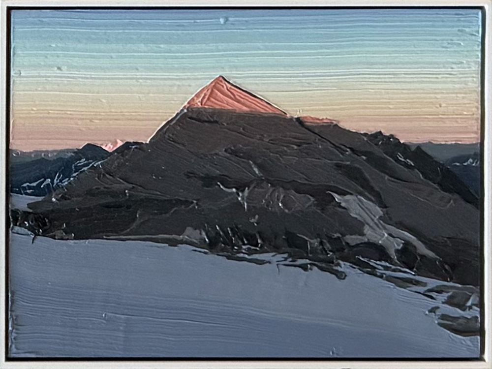 Felix Rehfeld, o.T. Berg 5301, 2022-2023, Öl auf MDF mit Schattenfugenrahmen, 15 cm x 20 cm, Preis auf Anfrage, Galerie Cyprian Brenner