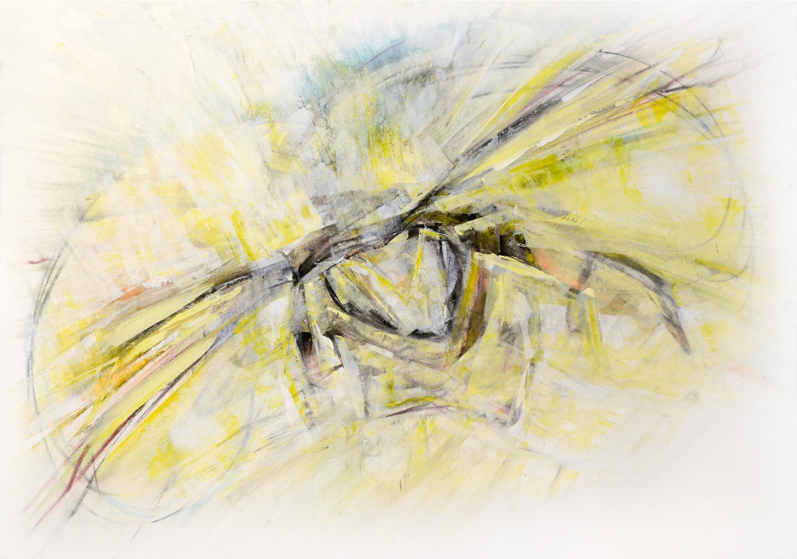 Jeanette Zippel, Flug-004, 2020, Pastell und Acryl auf Bütten, 60 x 83 cm, Preis auf Anfrage, SüdWestGalerie