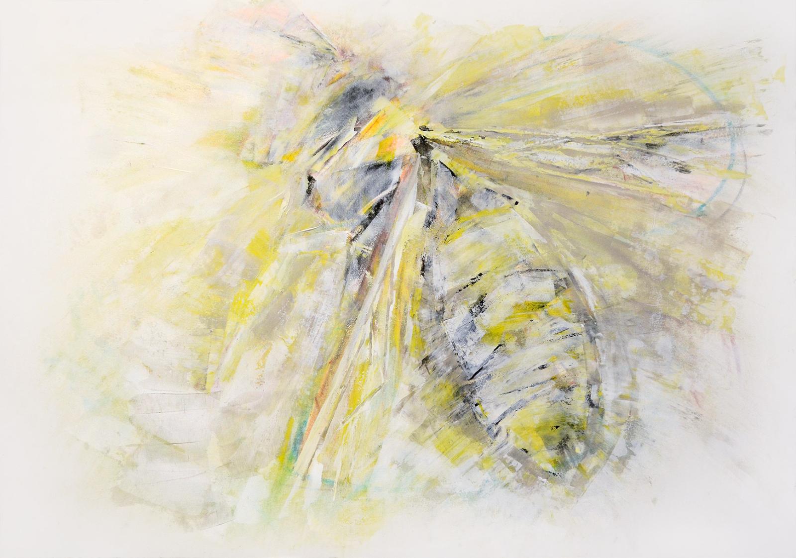 Jeanette Zippel, Flug-007, 2020, Pastell und Acryl auf Bütten, 60 x 83 cm, Preis auf Anfrage, SüdWestGalerie