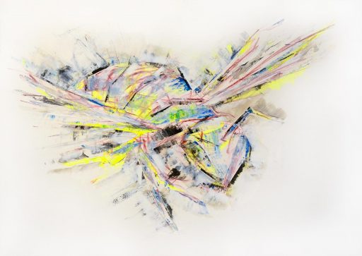 Jeanette Zippel, Flug-010, 2020, Rötel und Acryl auf Bütten, 60 x 83 cm, Preis auf Anfrage, SüdWestGalerie