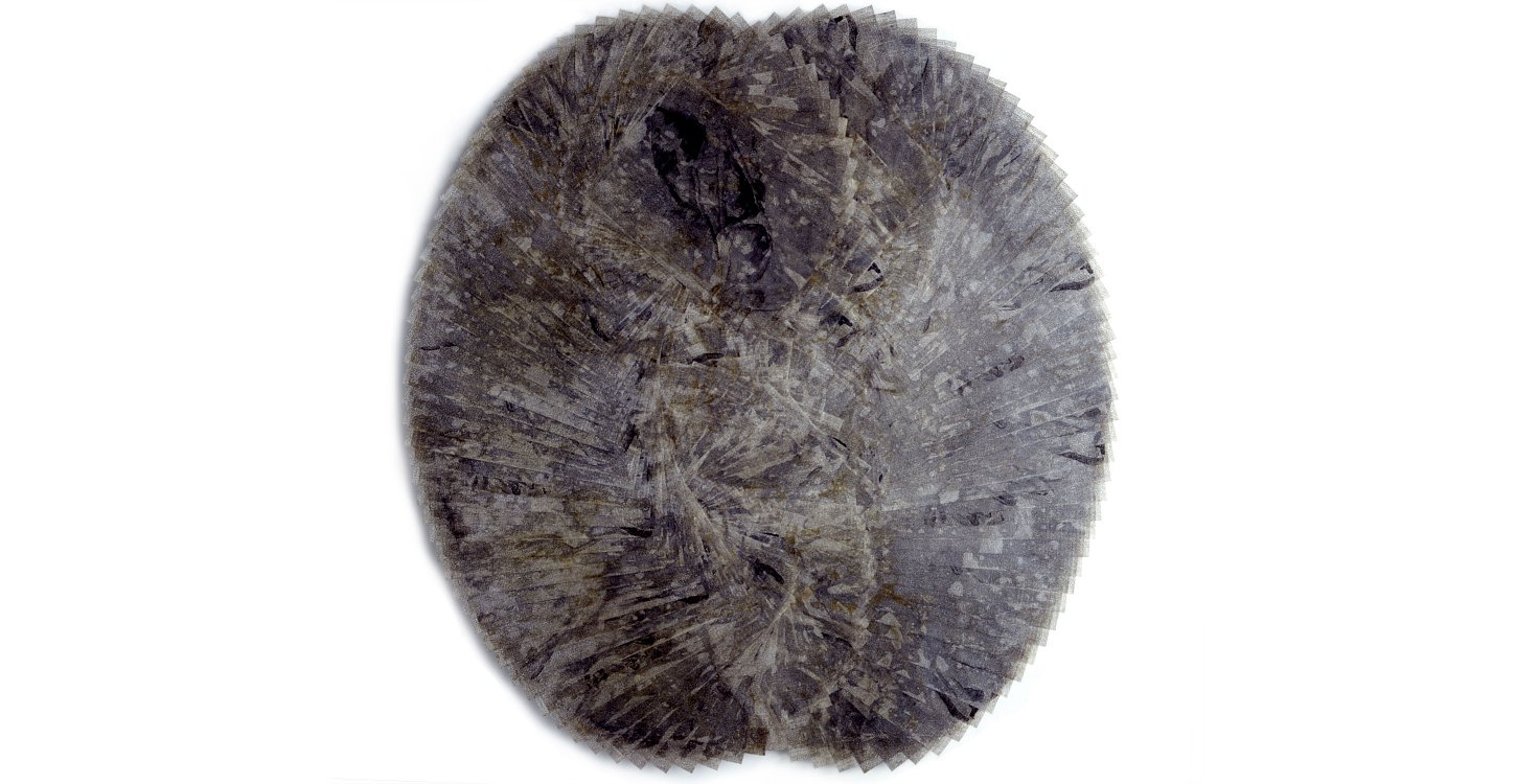 Jeanette Zippel , Schwänzeltanz , 1992 , Kopien auf Bienenwachspapieren übereinandergebügelt, 115 cm x 105 cm mit Rahmen , verkauft! , SüdWestGalerie