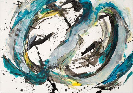 Jeanette Zippel, tanz-05, 2017, Tusche und Acryl auf Bütten, 60 x 83 cm, Preis auf Anfrage, SüdWestGalerie