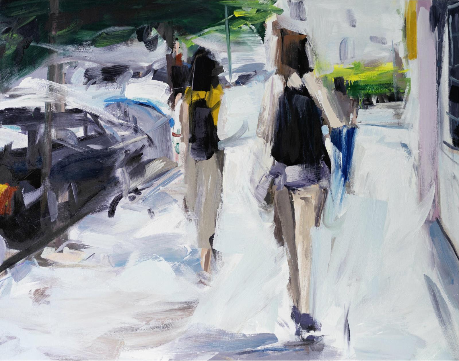 Alireza Varzandeh, calle colone, 2022, Öl auf Leinwand, 110 cm x 140 cm, verkauft!