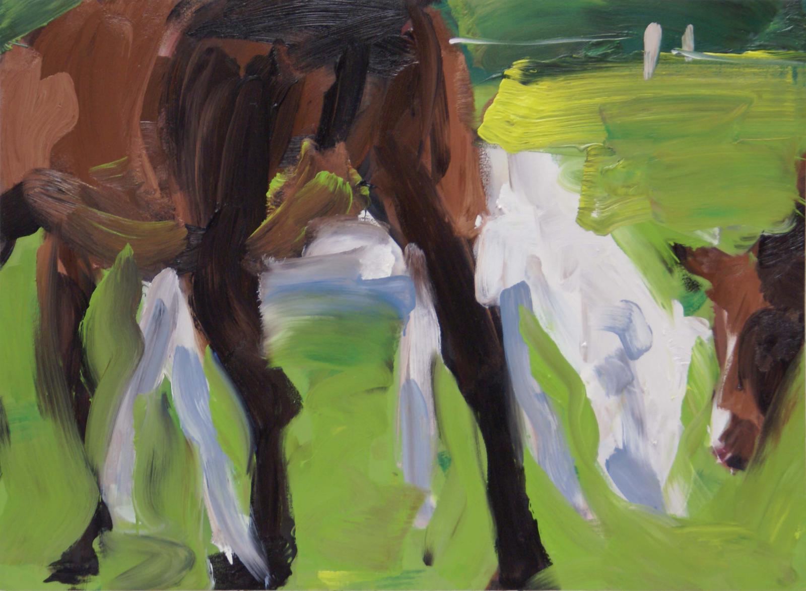 Alireza Varzandeh, pferde I, 2009, Öl auf Leinwand, 80 cm x 110 cm, Preis auf Anfrage, vaa024kü