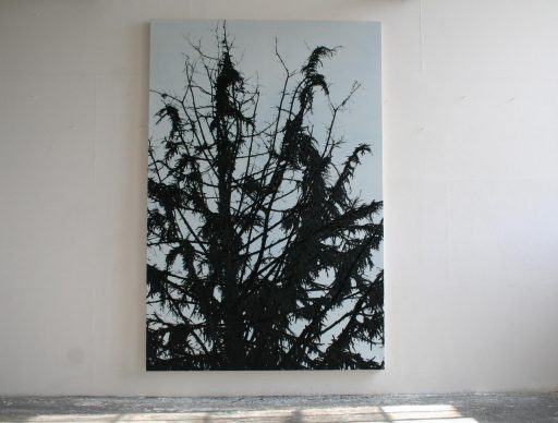 Helge Hommes , INTO THE TREES , 2005 , Öl auf Leinwand , 300 cm x 200 cm, hoh017kü