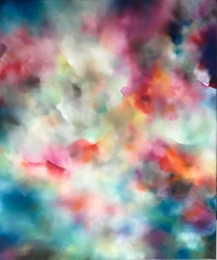 Rhea Standke, Flying Sky, 2018 , Öl auf, Leinwand, 120 cm x 100 cm, str008kü,, verkauft