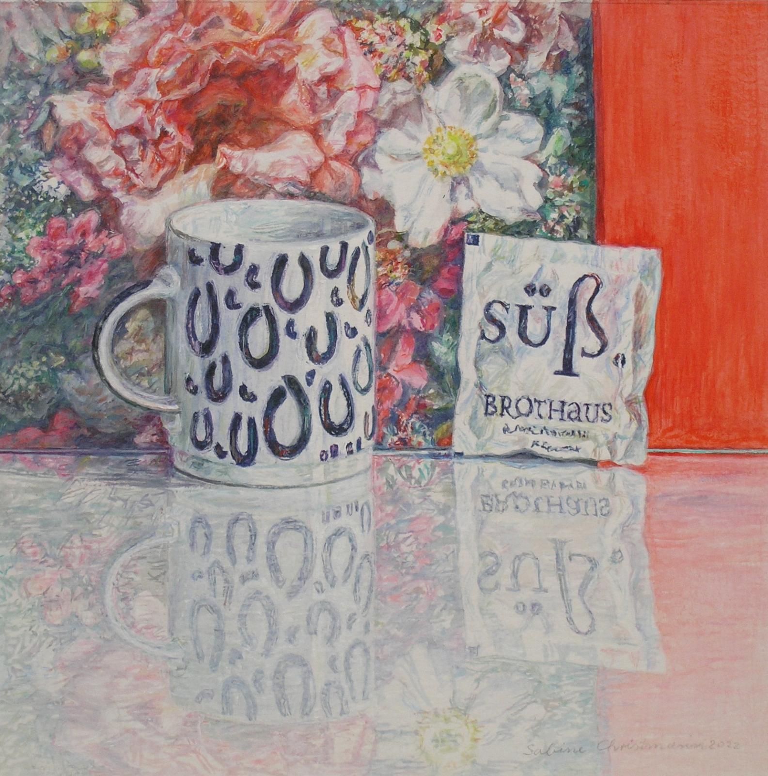 Sabine Christmann, Klingors Zaubergarten 3, 2022, Acryl auf Papier, 20 cm x 20 cm, Preis auf Anfrage, SüdWestGalerie