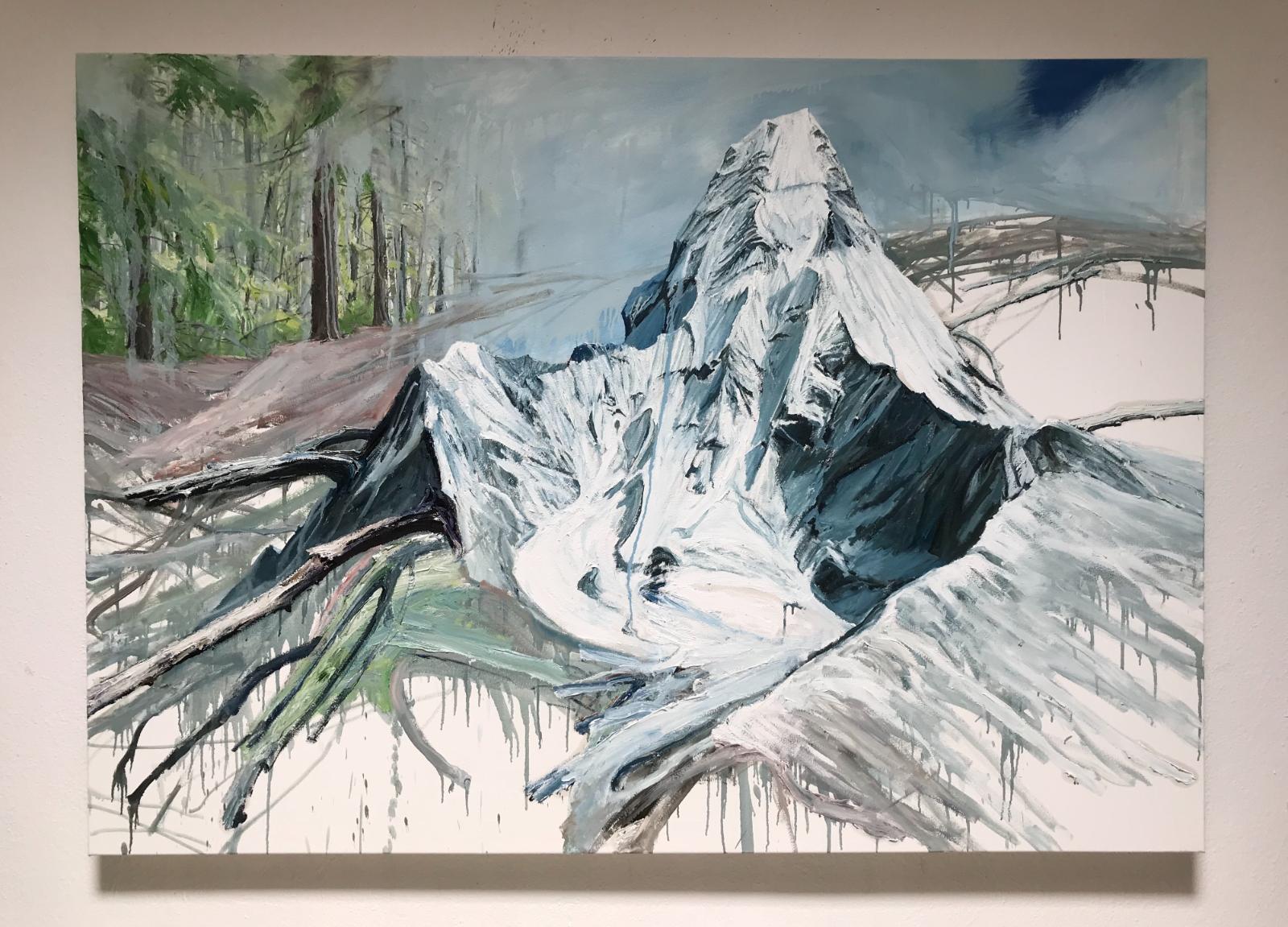 Helge Hommes, AMA DABLAM, 2017, Öl auf Leinwand, 135 x 190 cm, Preis auf Anfrage