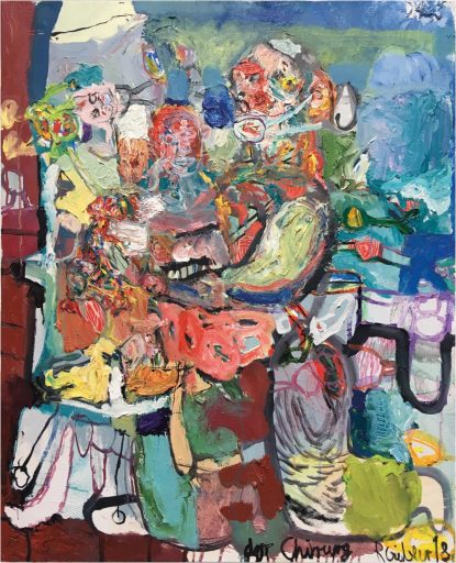 Rüdiger Giebler, Der Chirurg, 2018, Ölfarbe auf Leinwand, 100 cm x 80 cm , Kaufpreis auf Anfrage, Galerie Cyprian Brenner