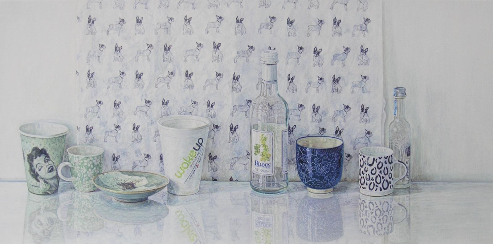 Sabine Christman, find a partner - relationships, 2021, Öl auf Leinwand, 40 x 80 cm, Preis auf Anfrage, chs021ko SüdWestGalerie