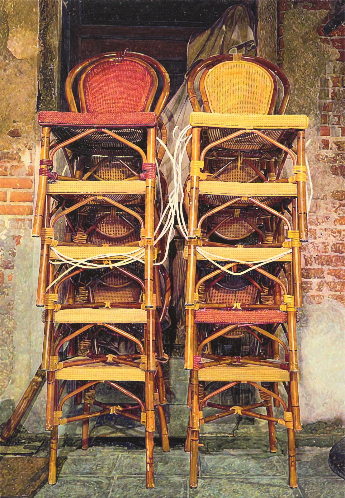 Thomas Schiela, Al Volto, 5/2021, Aquarell auf Leinwand, 210 cm x 145 cm, Preis auf Anfrage, Galerie Cyprian Brenner