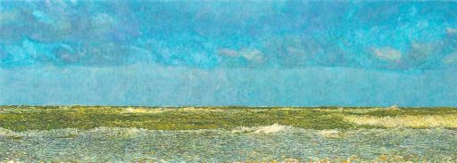 Thomas Schiela, Oostende IX, 2025, Aquarell auf Leinwand, 96 cm x 270 cm, Preis auf Anfrage, Galerie Cyprian Brenner