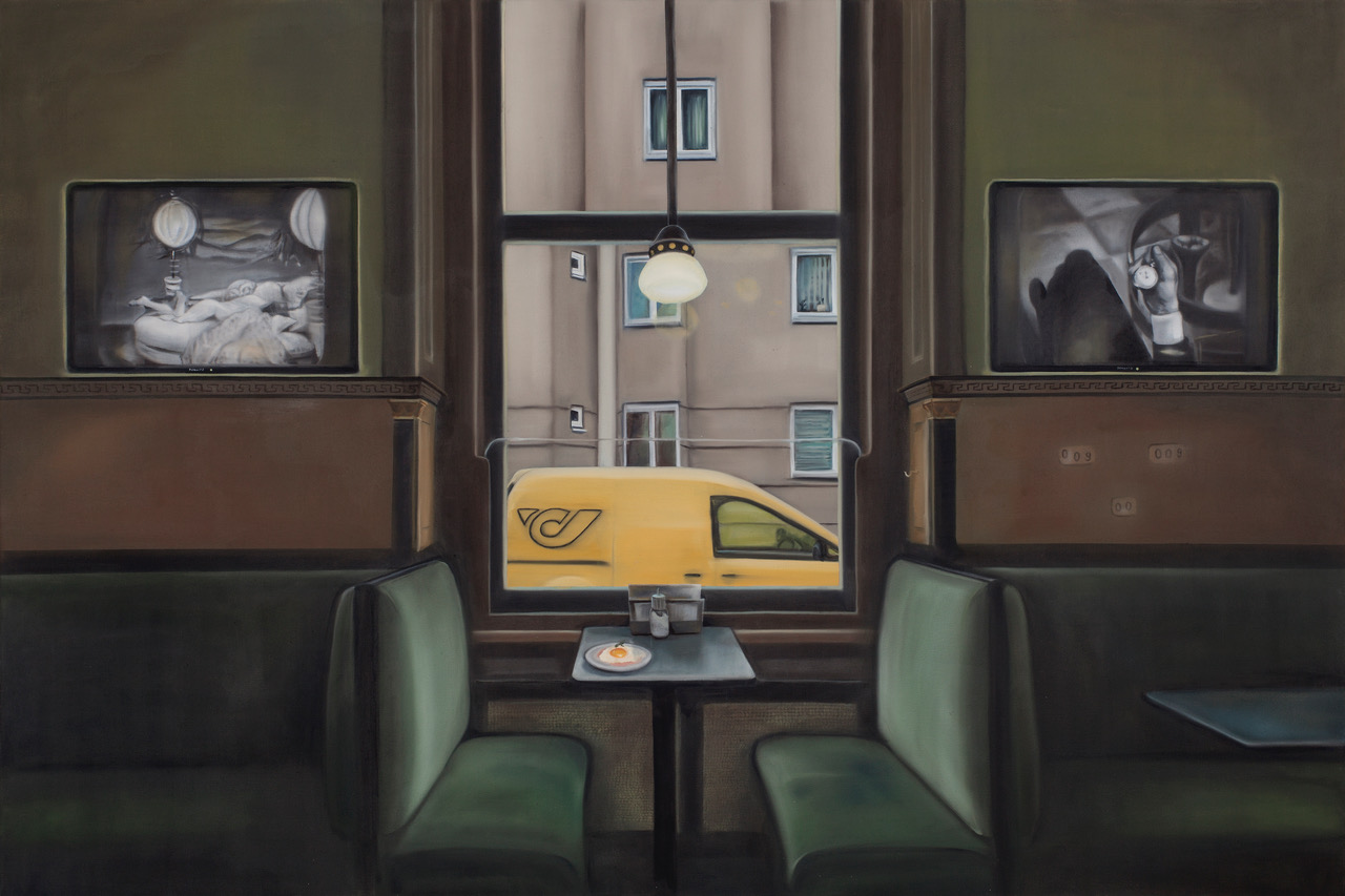 Alina Grasmann Panama Painting 09 2016 , Öl auf Leinwand , 100 cm x 150 cm , Preis auf Anfrage Galerie Cyprian Brenner