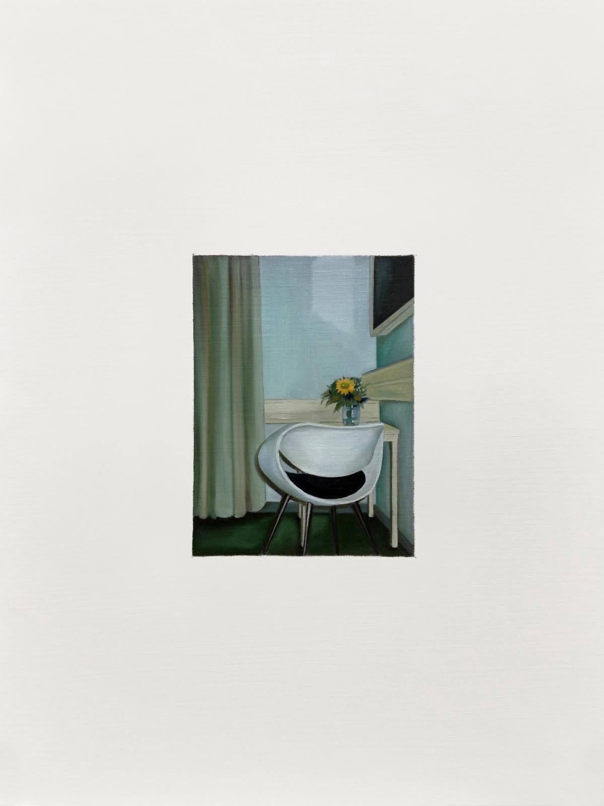 Alina Grasmann, o.T. , aus der Serie Panama Albums, 30 cm x 40 cm (bemalte Fläche 11 cm x 15 cm), Öl auf Papier, Preis auf Anfrage, gra012ko