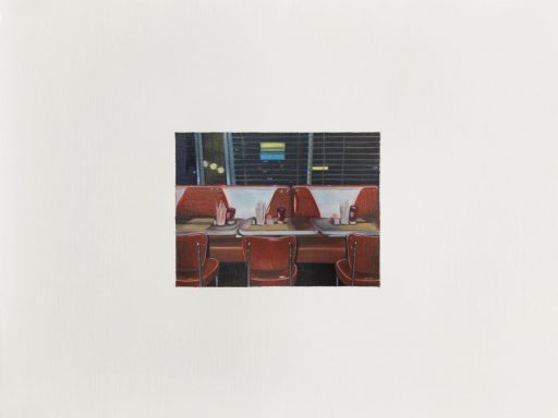 Alina Grasmann, o.T. , aus der Serie Panama Albums, 30 cm x 40 cm (bemalte Fläche 11 cm x 15 cm), Öl auf Papier , verkauft!, gra013ko