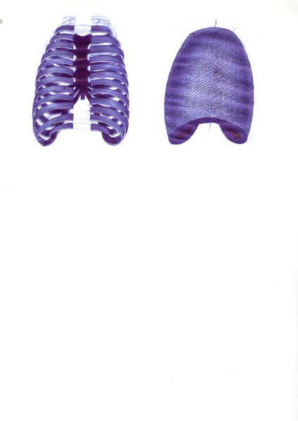 Peter König, Brustkorb, verschiedene Ansichten, 1982-2002, Kugelschreiber auf Papier, 29,7 cm x 21 cm, Buch Seite 23, Preis auf Anfrage, SüdWestGalerie