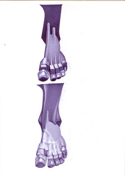 Peter König, Fussstudien, 1982-2002, Kugelschreiber auf Papier, 29,7 cm x 21 cm, Buch Seite 69, Preis auf Anfrage, SüdWestGalerie