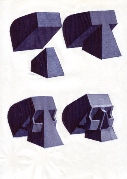 Peter König, Kopfstudien, 1982-2002, Kugelschreiber auf Papier, 29,7 cm x 21 cm, Buch Seite 39, Preis auf Anfrage, SüdWestGalerie