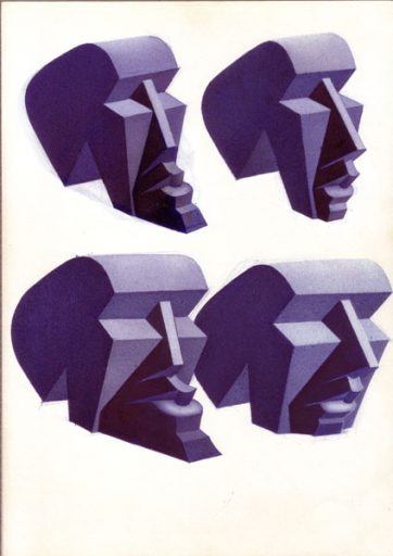 Peter König, Kopfstudien, 1982-2002, Kugelschreiber auf Papier, 29,7 cm x 21 cm, Buch Seite 51, Preis auf Anfrage, SüdWestGalerie