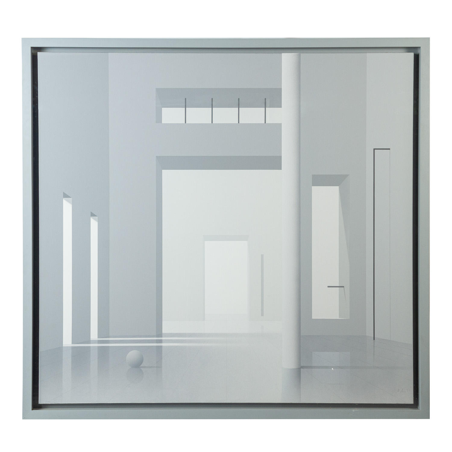 Ben Willikens, Raum 3, 1993, Acryl auf Leinwand, 150 cm x 160 cm, 162 cm x 172 cm mit Rahmen, verkauft!, SüdWestGalerie