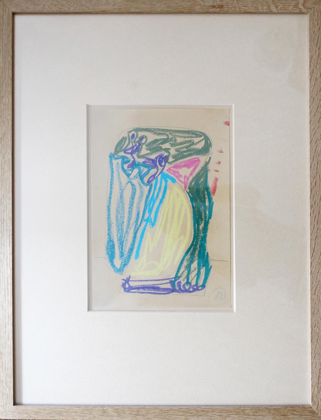 Markus Lüpertz, Pastell auf Papier, Bildmaß 29,5 cm x 20 cm, Preis auf Anfrage