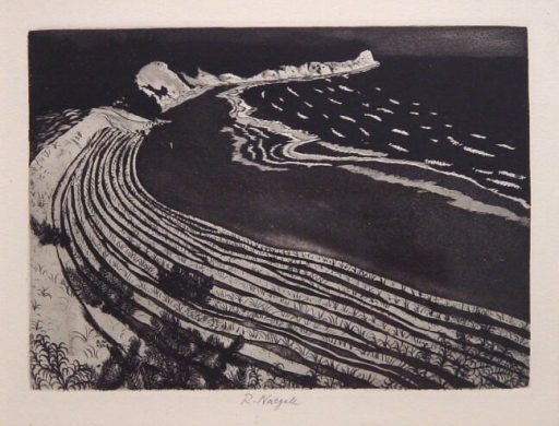 Reinhold Nägele, Ostseestrand, 1921, Radierung, 20 cm x 26 cm, Preis auf Anfrage, SüdWestGalerie
