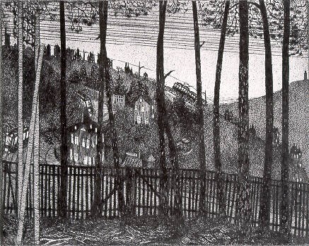 Reinhold Nägele, Stuttgarter Straßen- und Zahnradbahn, 1911, Radierung, 21 cm x 27 cm, Preis auf Anfrage, SüdWestGalerie