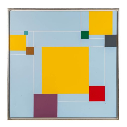 Anton Stankowski, 4 Quadratprozessionen,  1990, Acryl auf Leinwand, 89,5 cm x 89,5 cm, Preis auf Anfrage