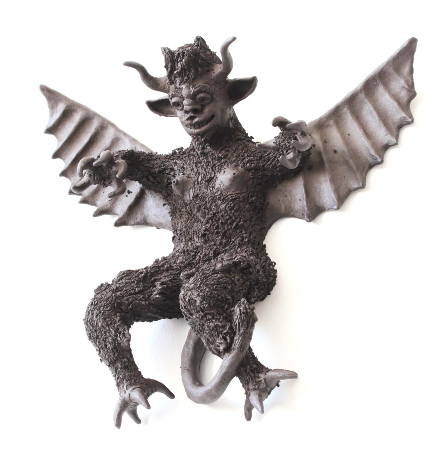 Jan Thomas, Quälgeist, 2022, Keramik, 38 cm x 38 cm x 12 cm, Preis auf Anfrage, Galerie Cyprian Brenner