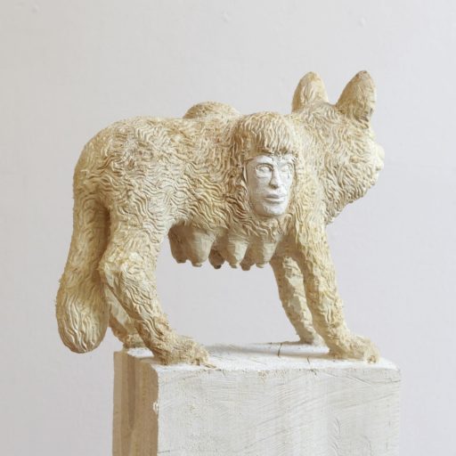 Jan Thomas, R.+M., 2025, Pappelholz, 125 cm x 43 cm x 22 cm, Preis auf Anfrage, Galerie Cyprian Brenner