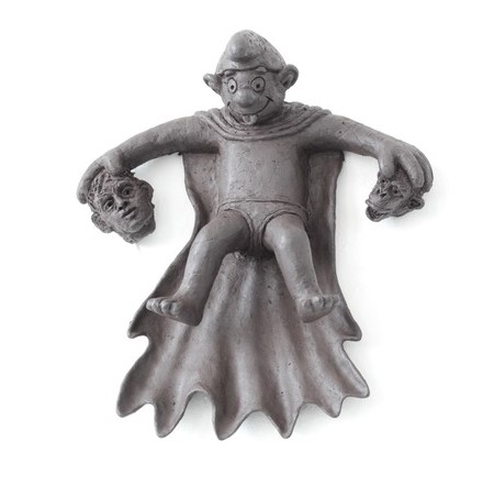 Jan Thomas, Schlumpf´s Abstammungsgedanken, 2024 33 cm x 30 cm x 10 cm, 2024 Keramik, Preis auf Anfrage, Galerie Cyprian Brenner