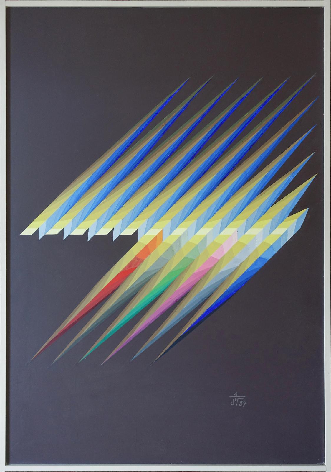 Anton Stankowski, 1989, Bildmaß 73 cm x 51 cm, Preis auf Anfrage, Galerie Cyprian Brenner