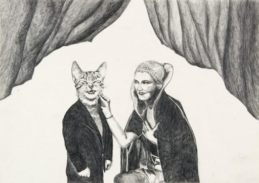 Uta Siebert, Serie Peripherie (Auftritt), 2011, Grafit auf Papier, 21 cm x 30 cm, Preis auf Anfrage, siu010kü, Galerie Cyprian Brenner