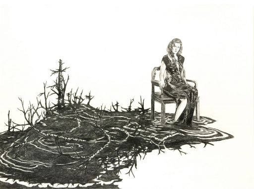 Uta Siebert, Serie Safarie (Schlicker), 2010, Grafit auf Papier, 50 cm x 70 cm , Preis auf Anfrage siu004kü, Galerie Cyprian Brenner