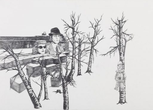 Uta Siebert, Serie Safarie (Zwölf), 2008, Grafit auf Papier, 50 cm x 70 cm, Preis auf Anfrage, siu007kü, Galerie Cyprian Brenner