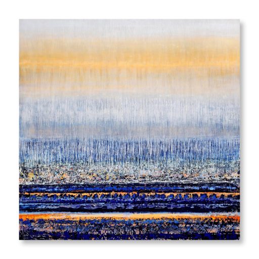 Bruno Kurz, Eiskalt, 2017, Acryl, Öl auf Metall, 140 cm x 140 cm, - verkauft!