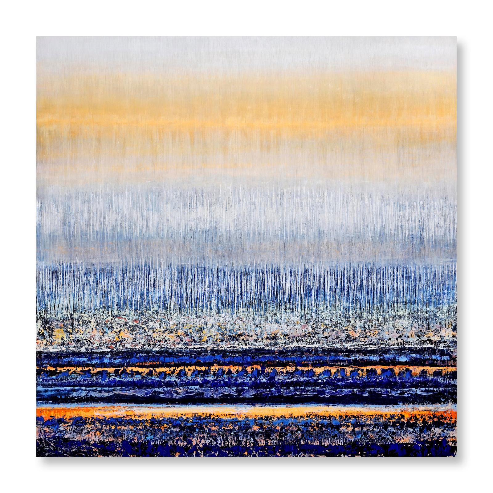 Bruno Kurz, Eiskalt, 2017, Acryl, Öl auf Metall, 140 cm x 140 cm, - verkauft!